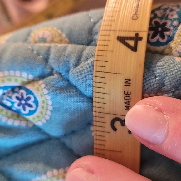 Vera Bradley Bermuda Blue Zippered Bag - Picture 4 of 5